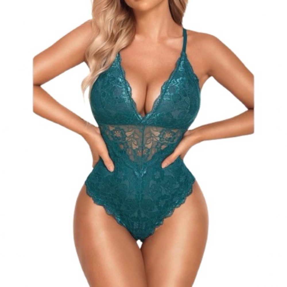 Womens Lace Lingerie Teddy Bodysuit
